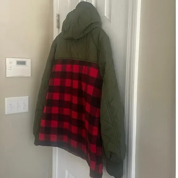 American Stitch (Red Black Green) Flannel Mens Jacket, A67